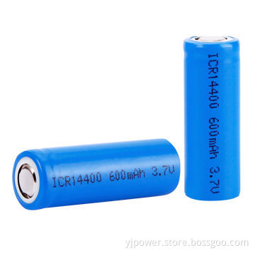 3.7V Cylindrical Li-ion Battery 14400 with 600mAh